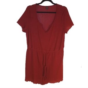 Women's Plus Waffle Knit Romper